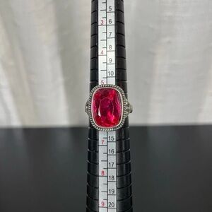 Size 6 Pink and Silver Ring